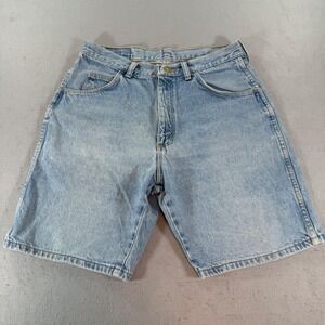 Wrangler Relaxed‎ Denim Shorts Mens 30 Light  Wash Blue Jean Casual